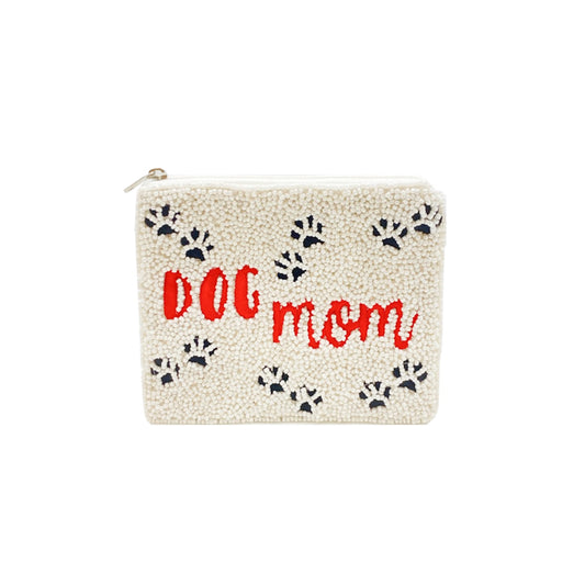 DOG MOM Beaded Coin Purse LAC-CP-1086