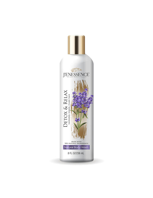 Detox & Relax Natural Therapeutic Body Wash (Lavender, Lemon, Clary Sage)