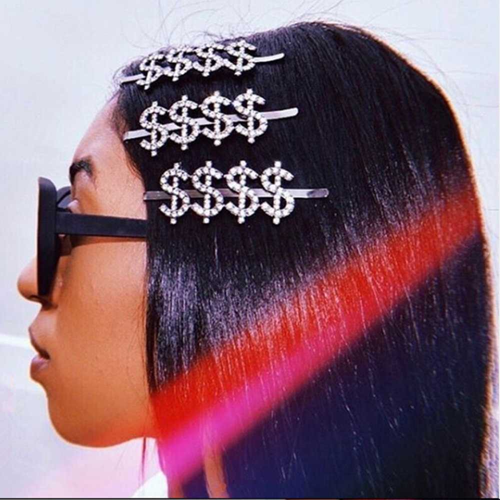 Dollar Rhinestone Hair Clip