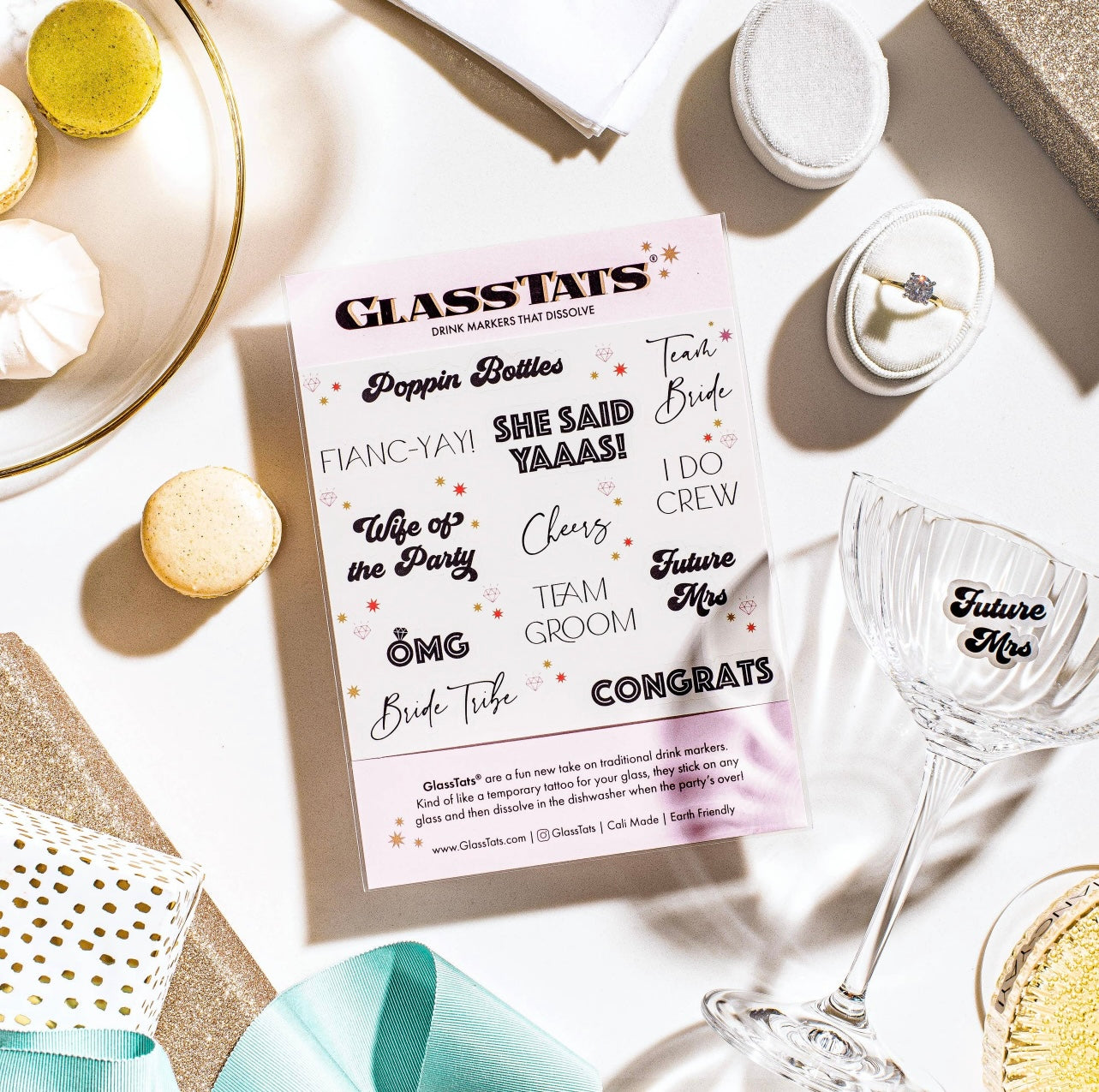Engagement Drink Glass Markers