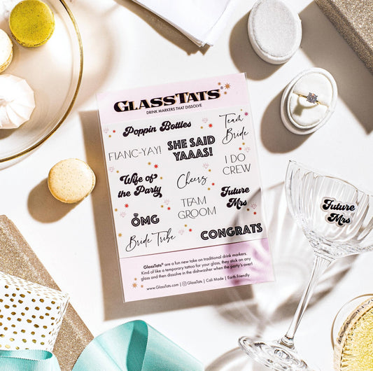 Engagement Drink Glass Markers