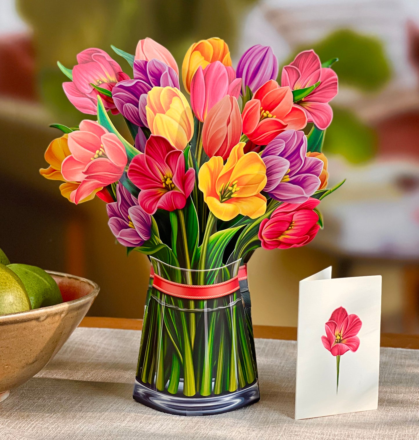 Festive Tulips Pop Up Flower Bouquet