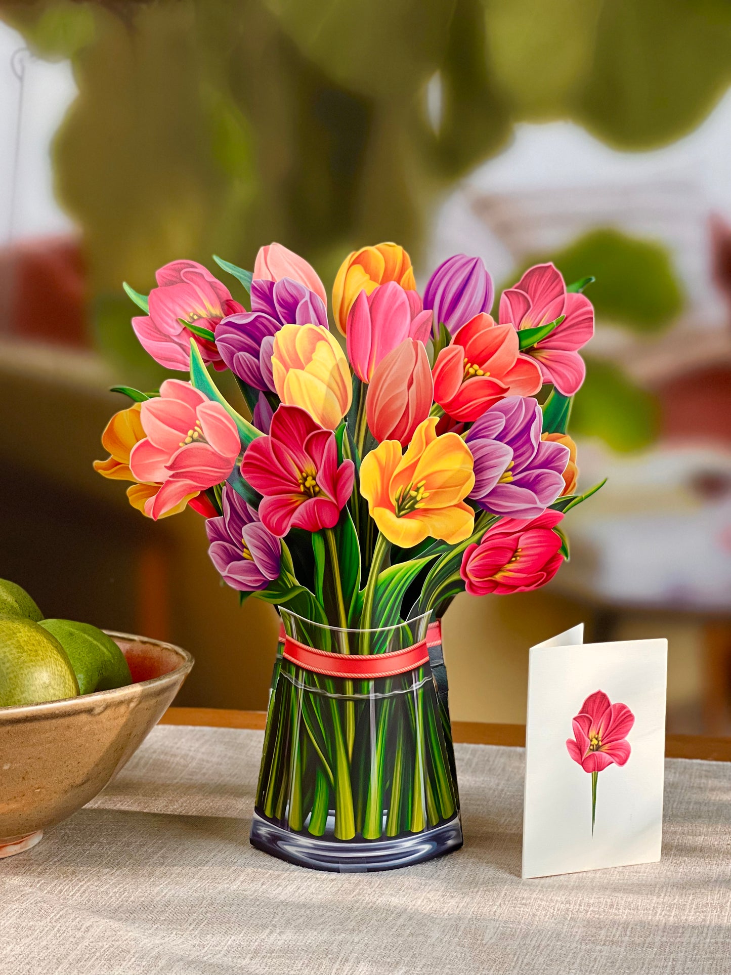Festive Tulips Pop Up Flower Bouquet