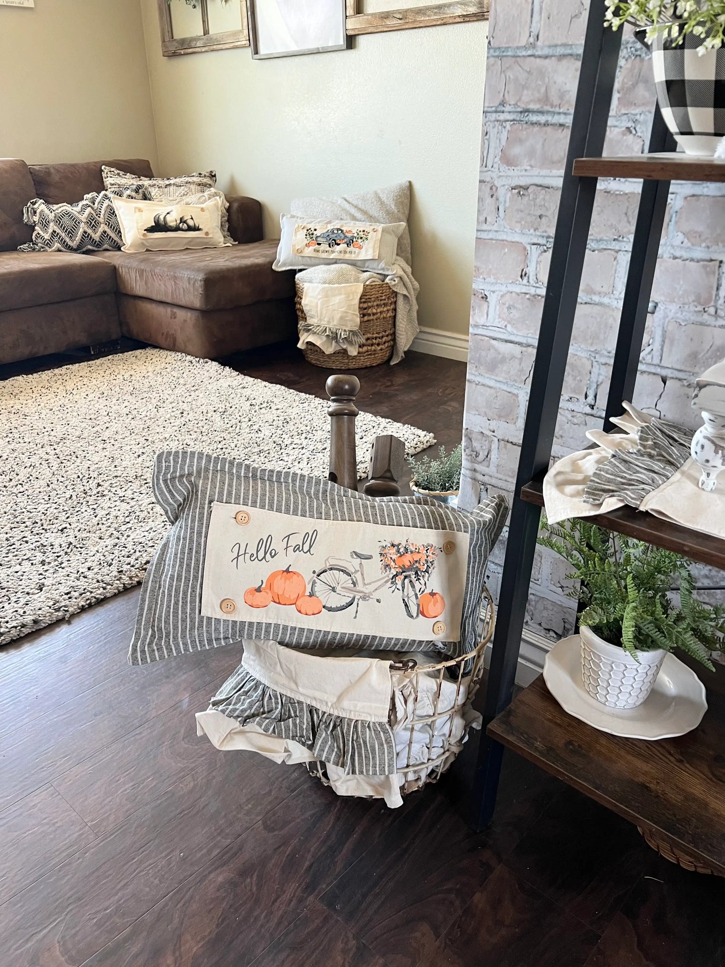 Hello Fall Seasonal Pillow Panel