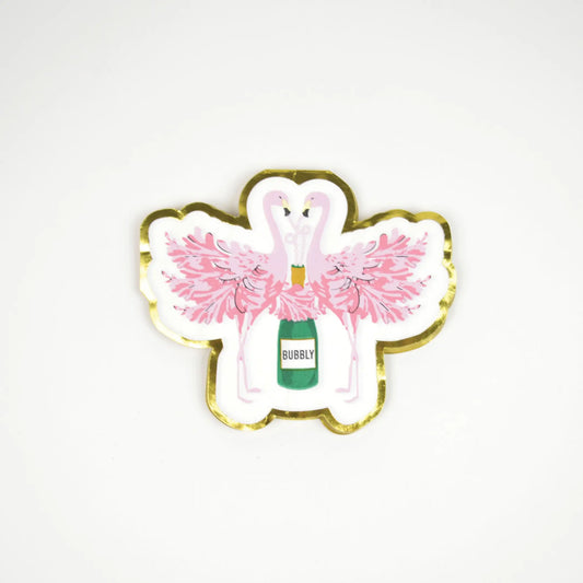 Flamingo Champagne Die Cut Paper Napkin Pack