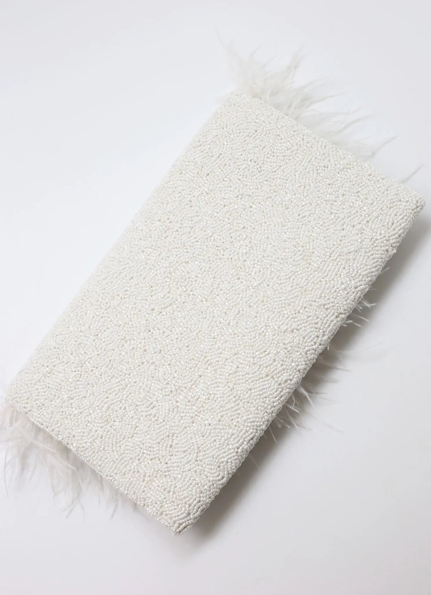 Flapper Beaded Crossbody bag White