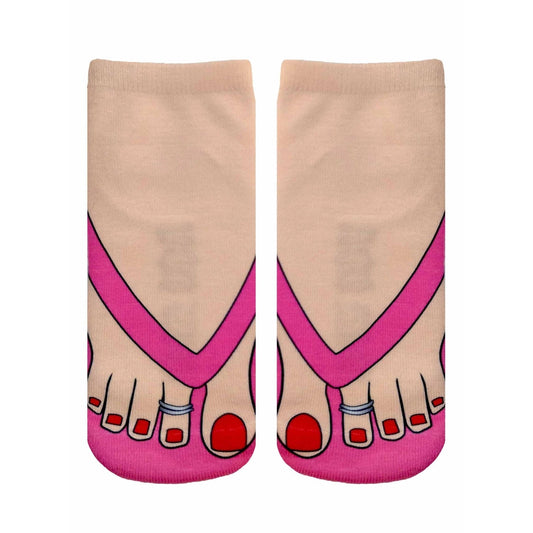 Flip Flops Pale Ankle Socks