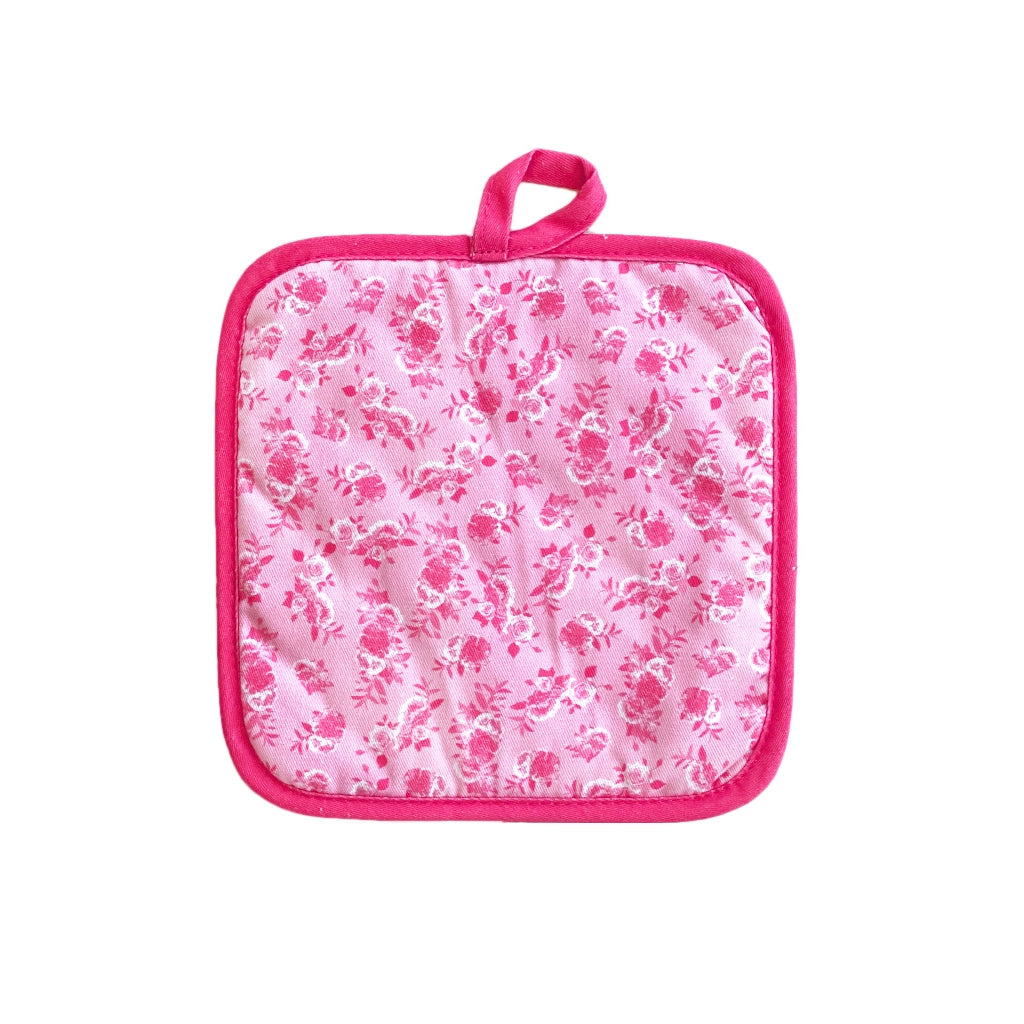 Floral Dinner Oven Mitt/ Pot Holder Set