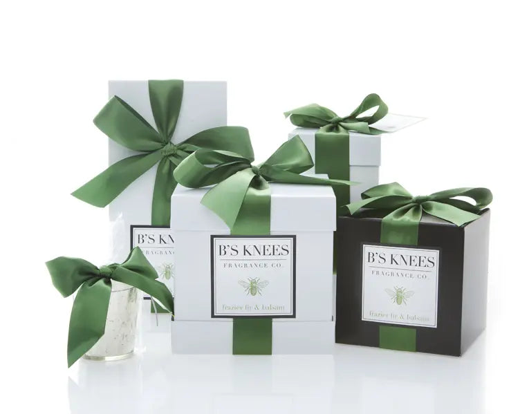 Fraser Fir and Balsam Candles 2 Wick - White Glass