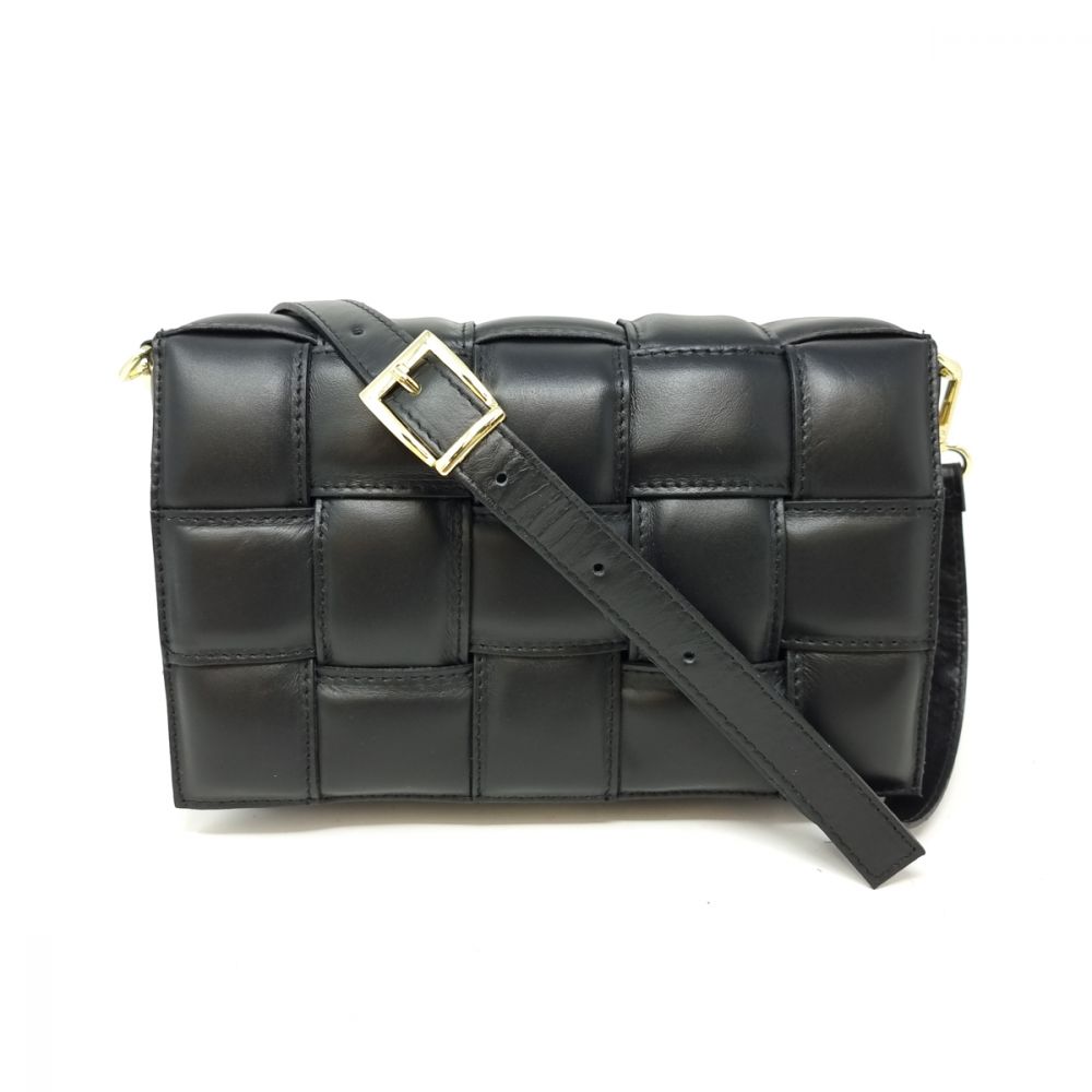 Black Leather Purse from Italy