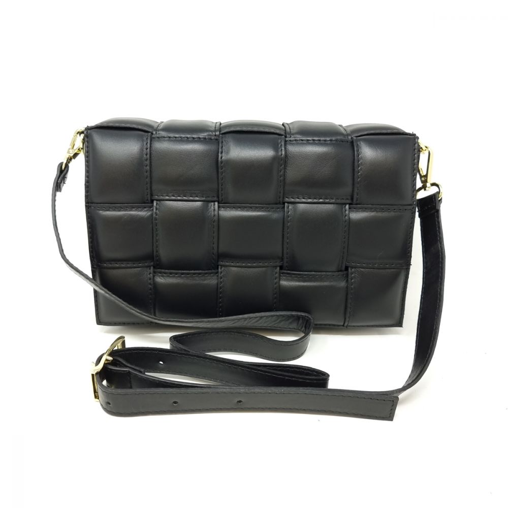 Black Leather Purse from Italy