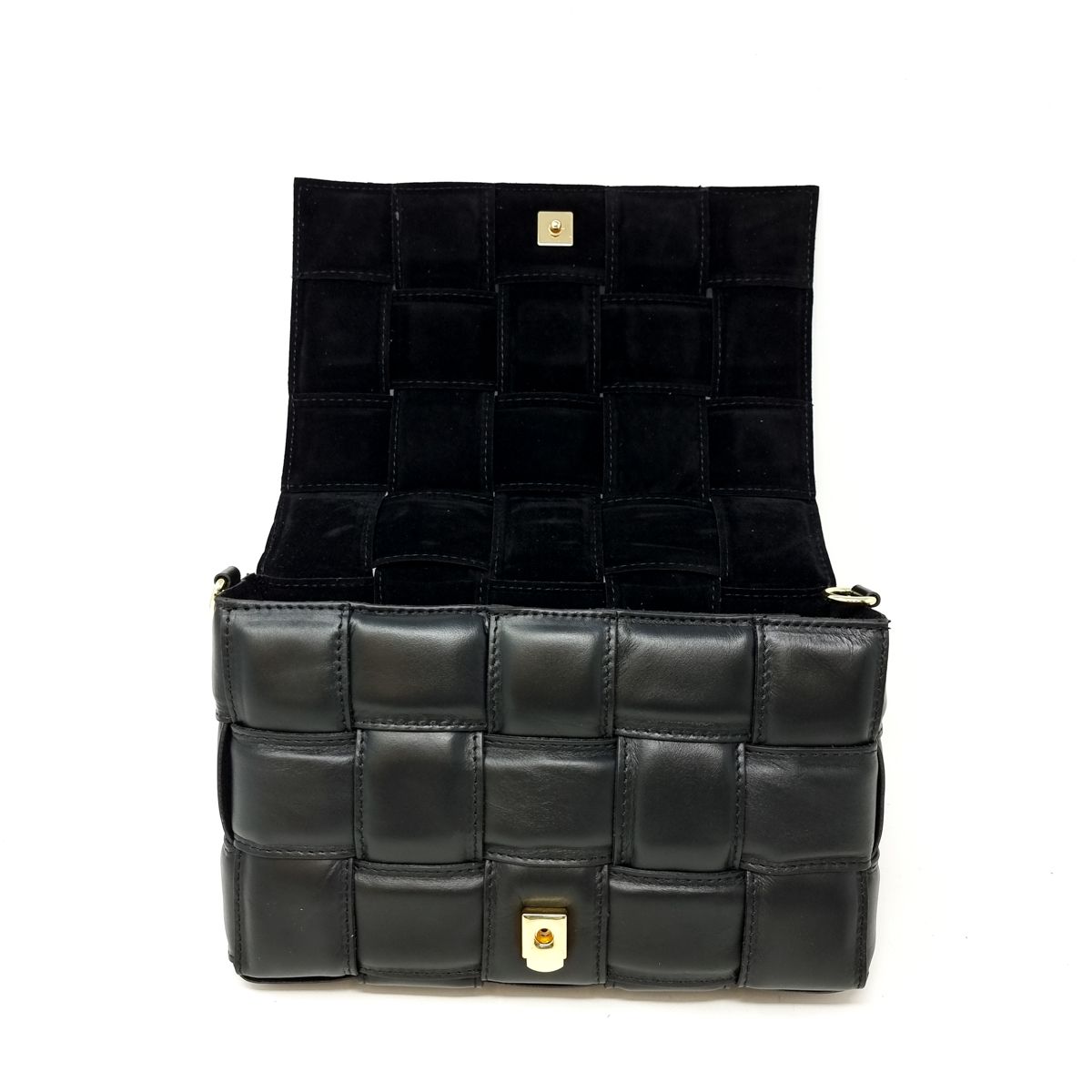 Black Leather Purse from Italy