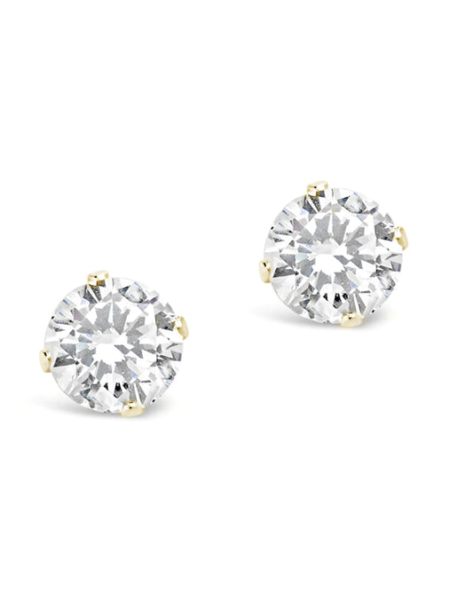 Sterling Silver CV Stud Earrings