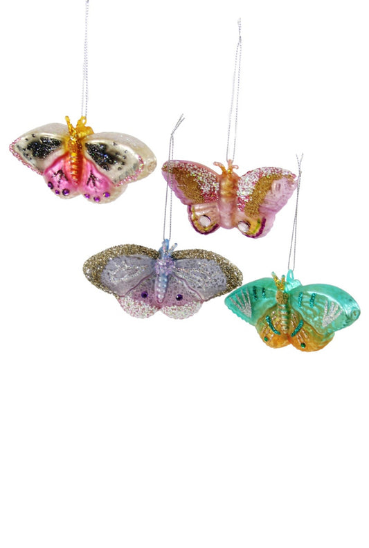 Jeweled Papillon Ornaments