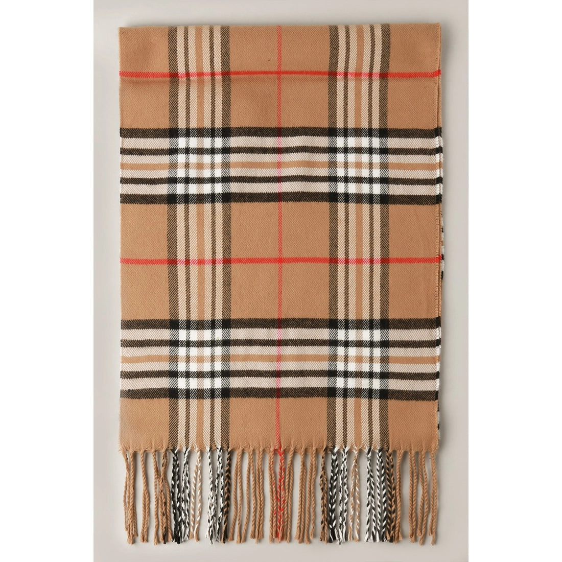 Giant Check Cashmere Feel Muffler Scarf - 2 Colors