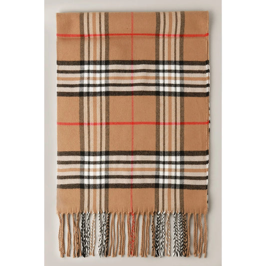 Giant Check Cashmere Feel Muffler Scarf - 2 Colors
