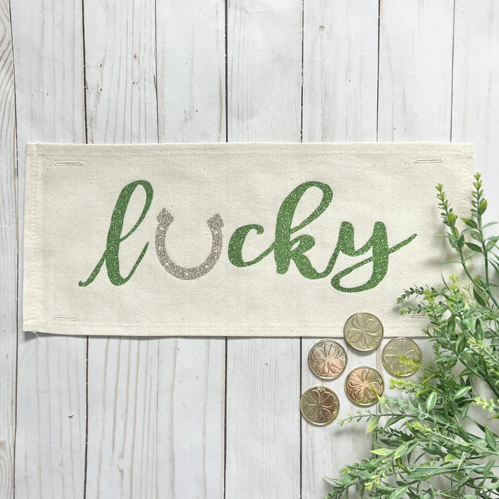 Glitter Panel: Lucky, St. Patrick's Day Leprechauns, LUCKY