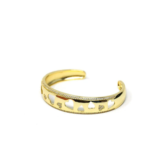 Heart Cut out Bangle Bracelet