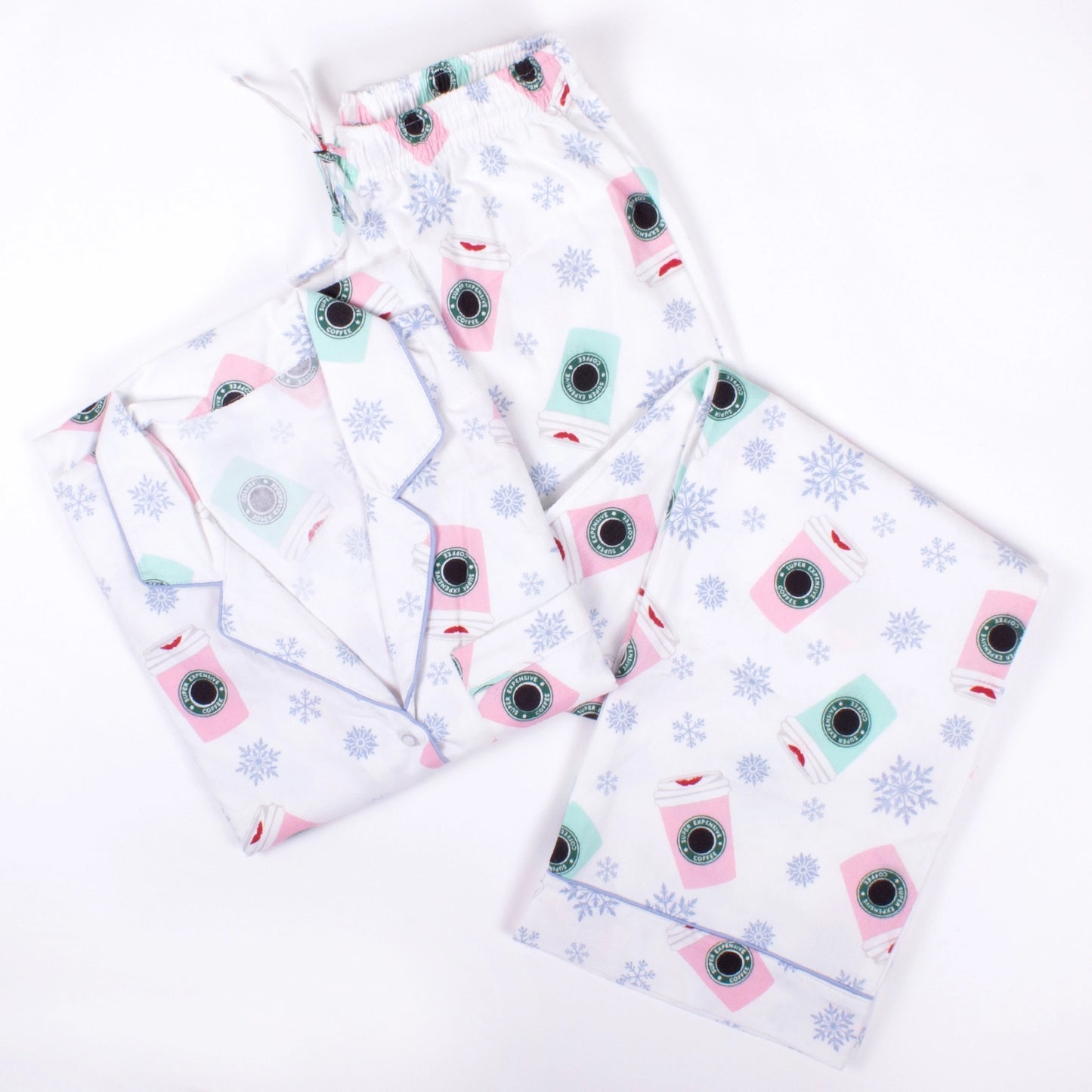 Holiday Christmas Coffee PJ & Scrunchie Set