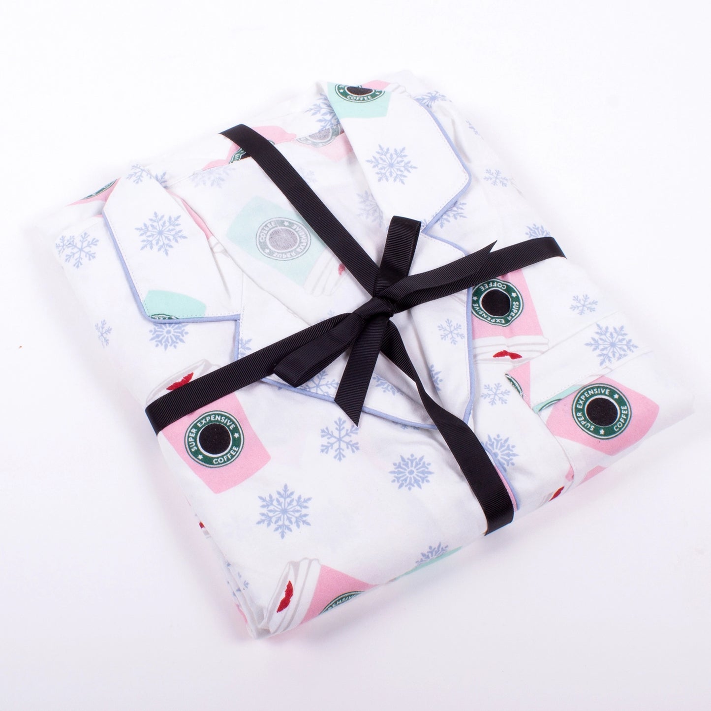 Holiday Christmas Coffee PJ & Scrunchie Set