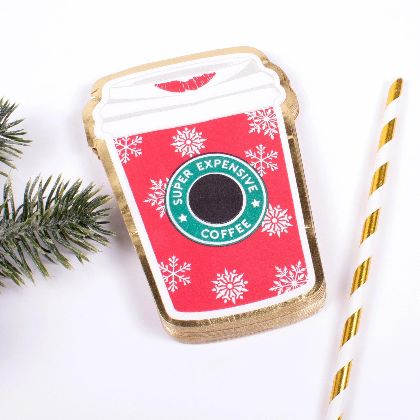Holiday Coffee Paper Die Cut Paper Napkins Packs