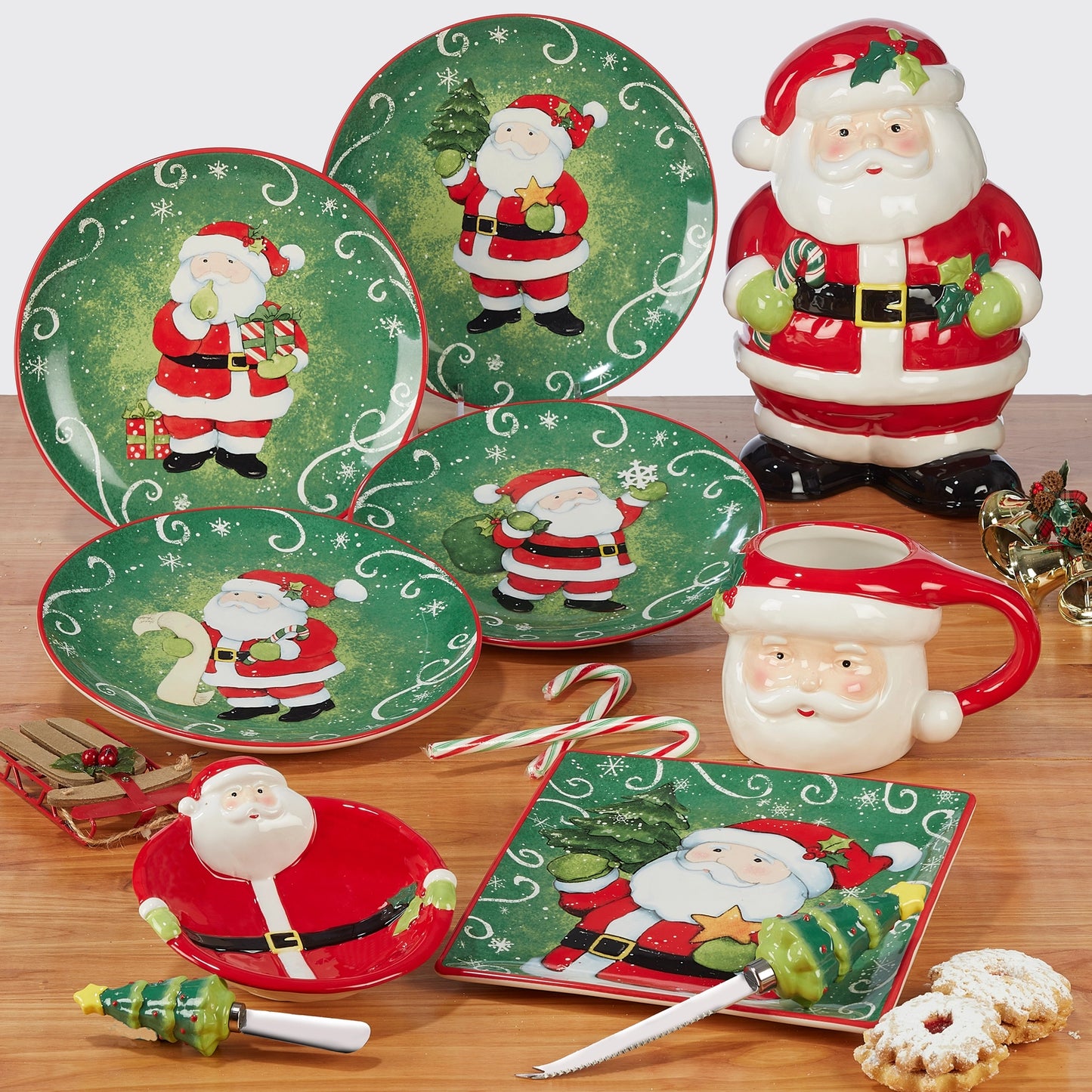Holiday Magic - Santa 3-D Santa Cookie Jar 10.5" - Christmas
