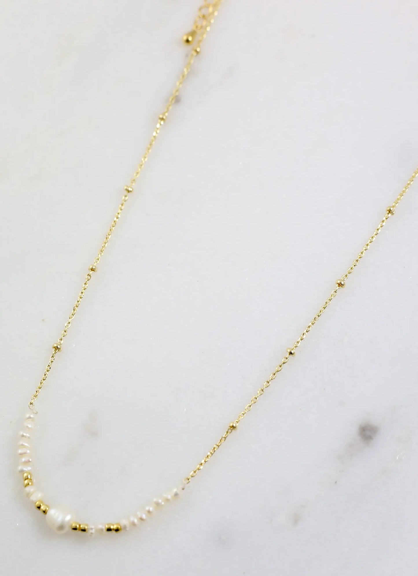 Jobee Pearl Necklace Gold
