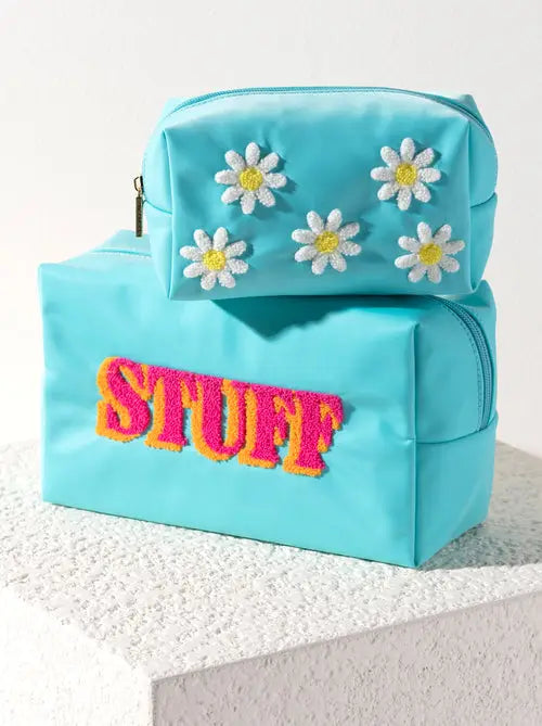 Joy "Stuff" Zip Pouch - Turquoise
