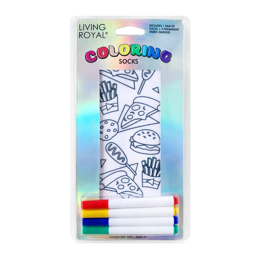Junk Food Life Coloring Socks