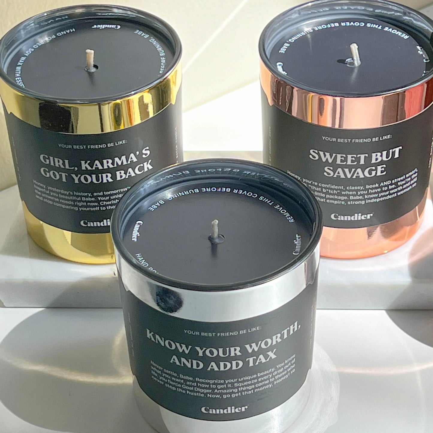 Know Your Worth and Add Tax Candle