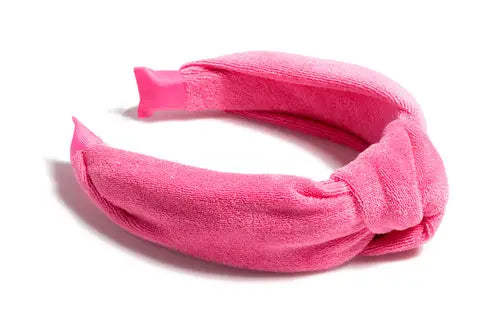 Knotted Terry Headband in Green, Pink or White