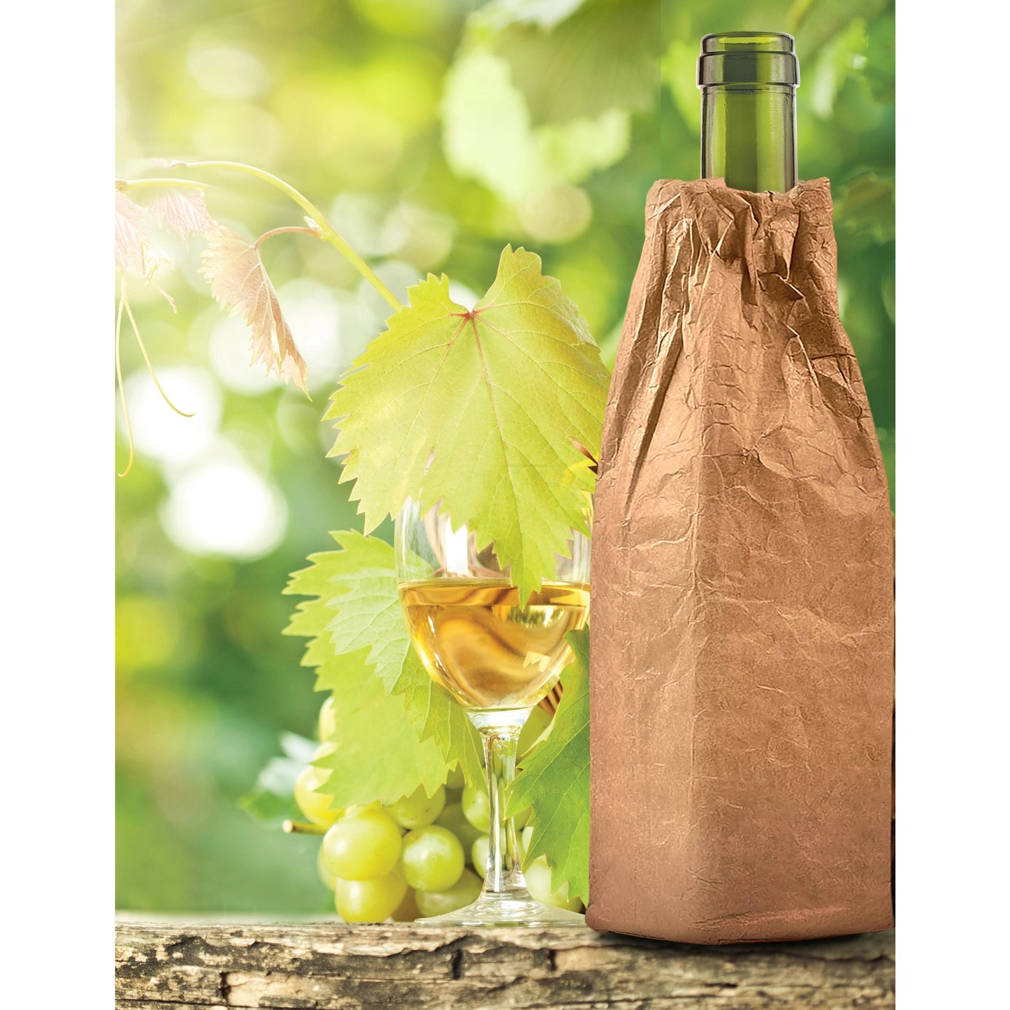 Koverupz Tyvek Brown Bag Art Insulated Wine Bottle/40oz