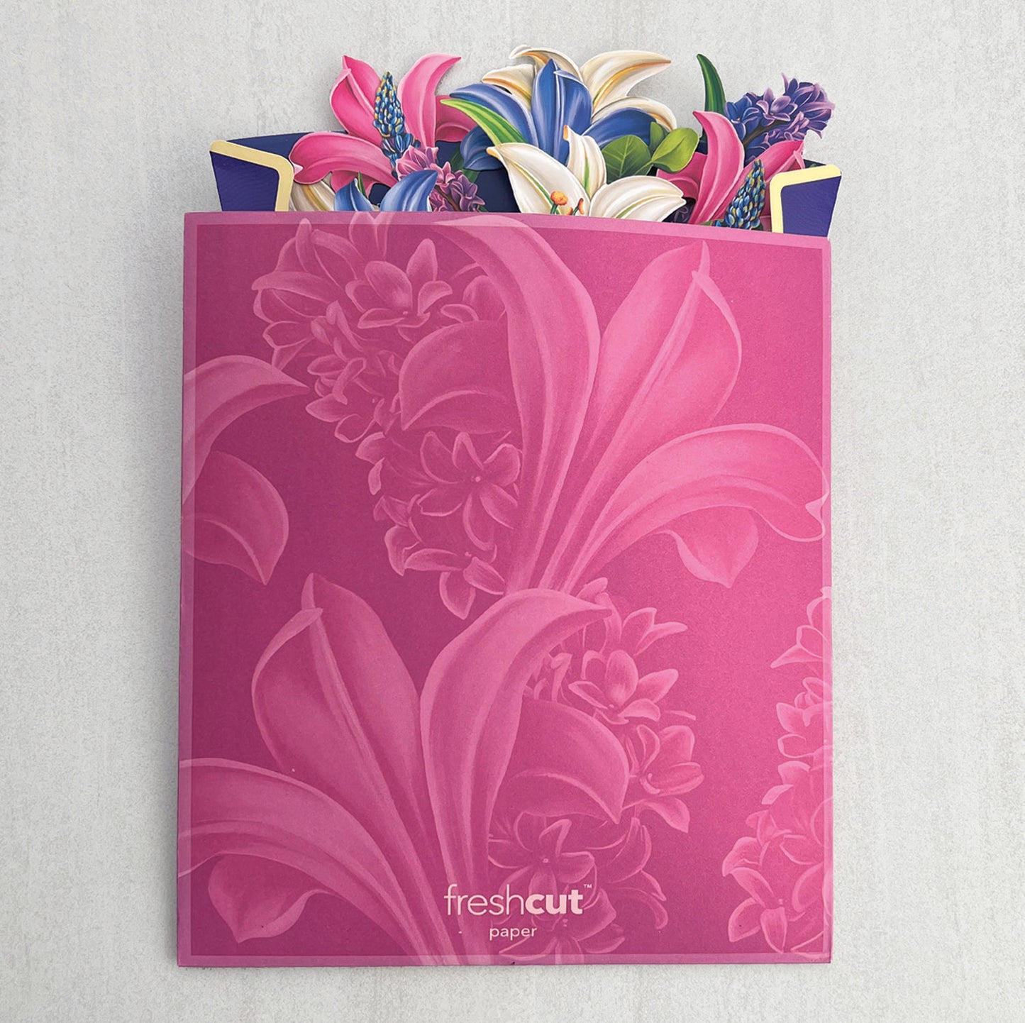 Lilies & Lupines Pop Up Flower Bouquet