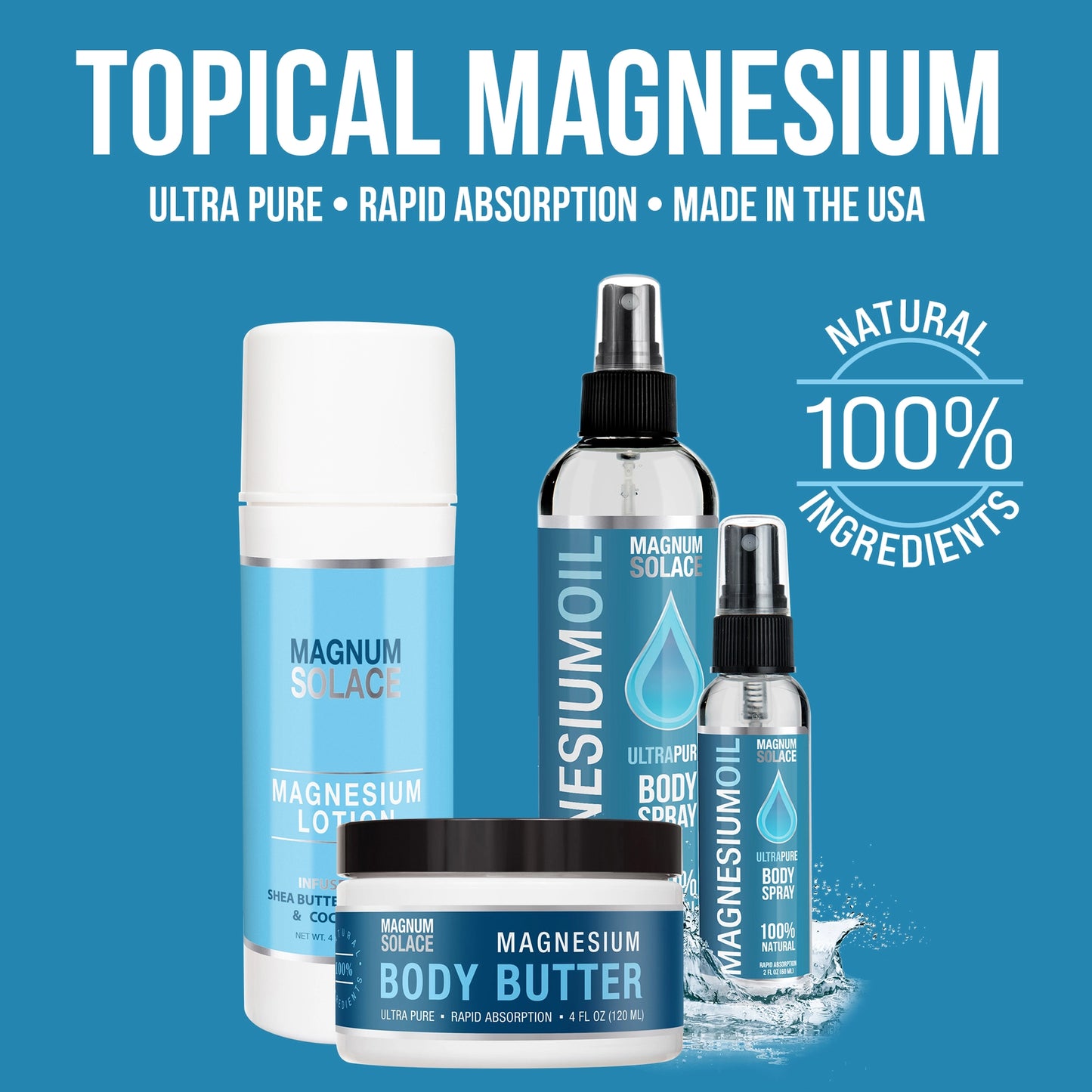 Magnesium Body Butter for Better Leg Calm, Sleep - Unscented (Cream/Lotion)