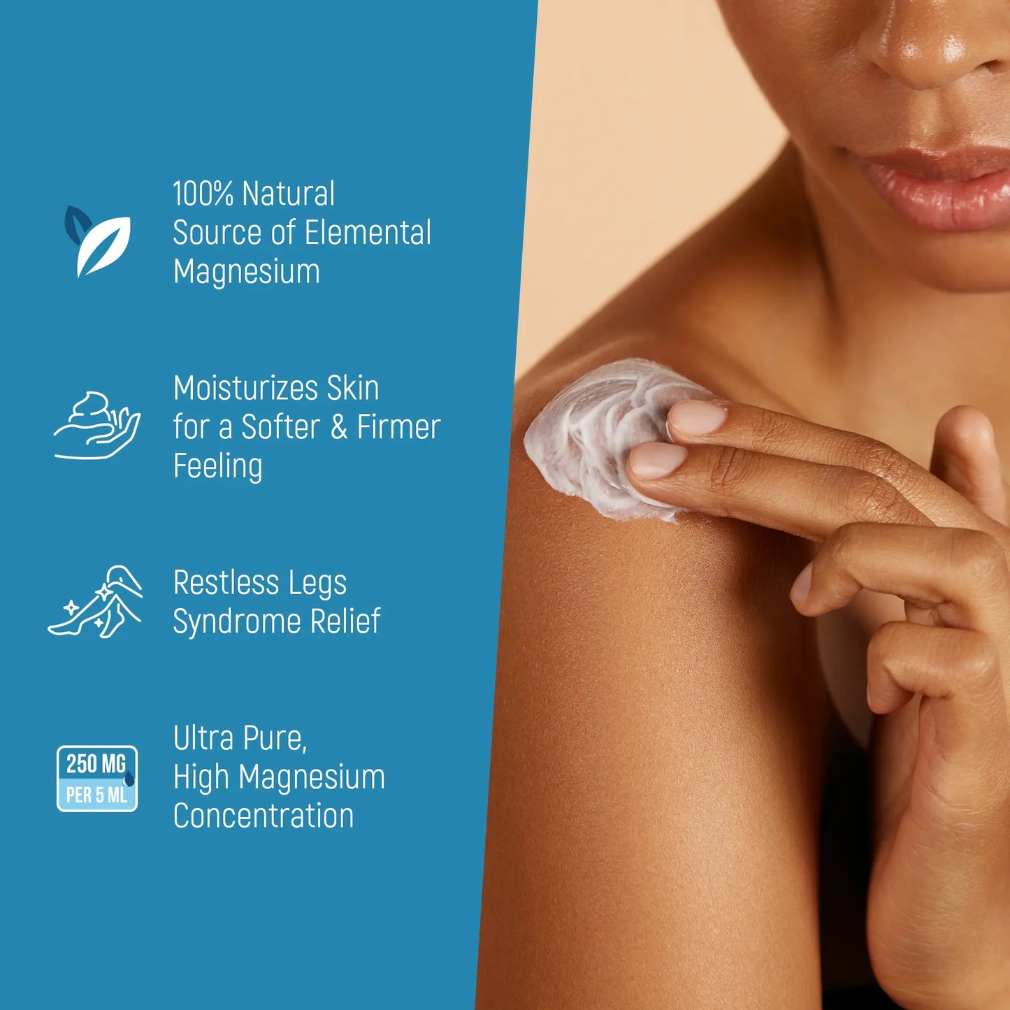 Magnesium Lotion for Restless Legs & Muscle Pain Relief