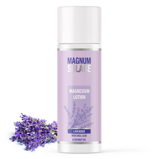 Magnesium Lotion with Aloe, Shea and Coconut Oil for Leg Cramps & Deep Relief (Lavender)