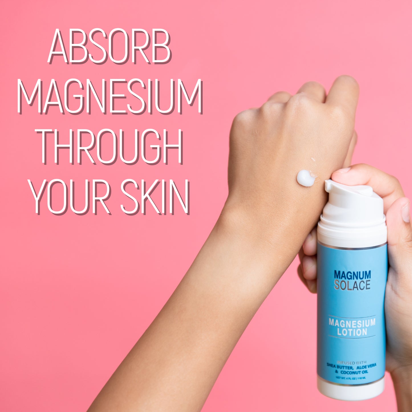Magnesium Lotion with Aloe, Shea and Coconut Oil for Leg Cramps & Deep Relief (Lavender)