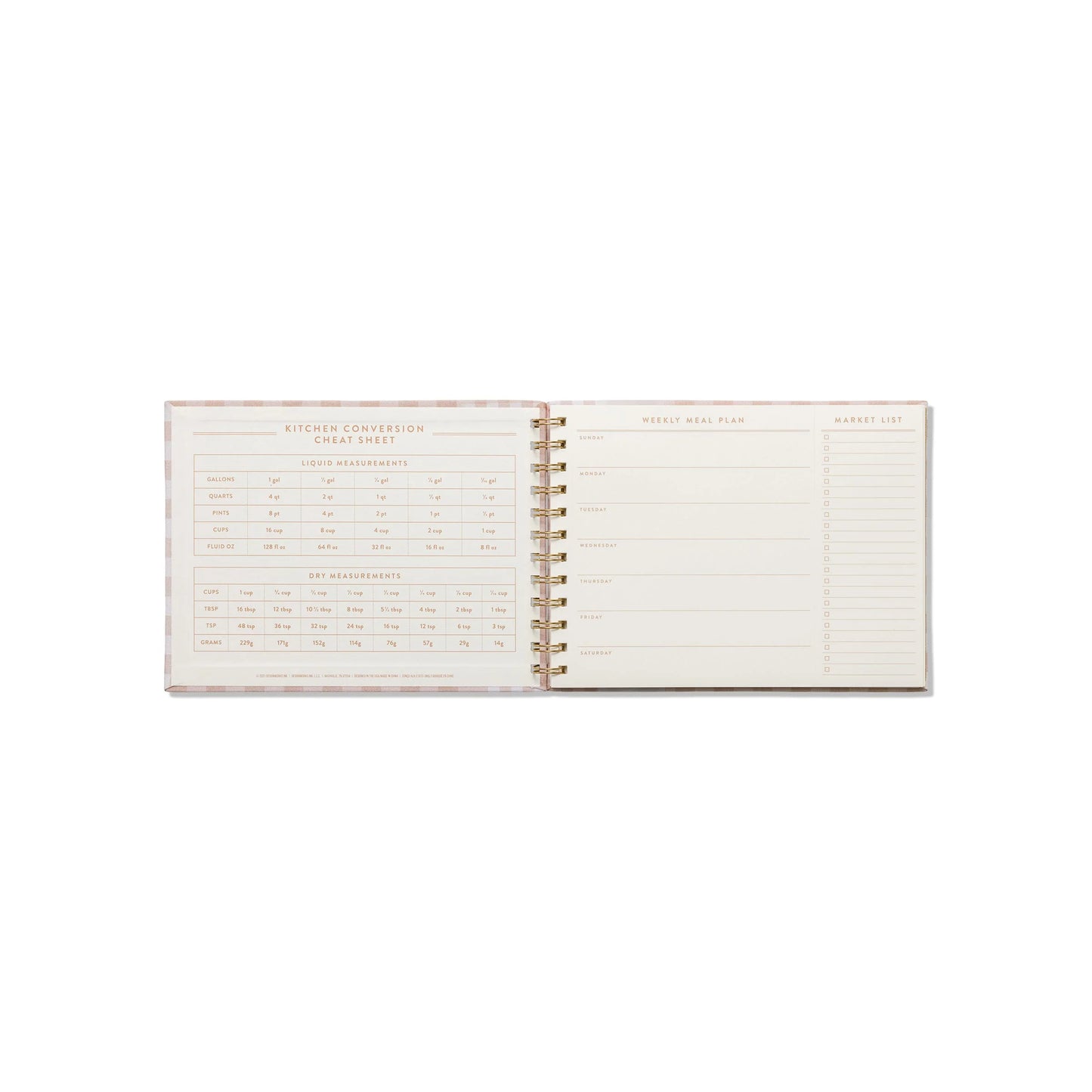 Meal Planner & Market List - Gingham