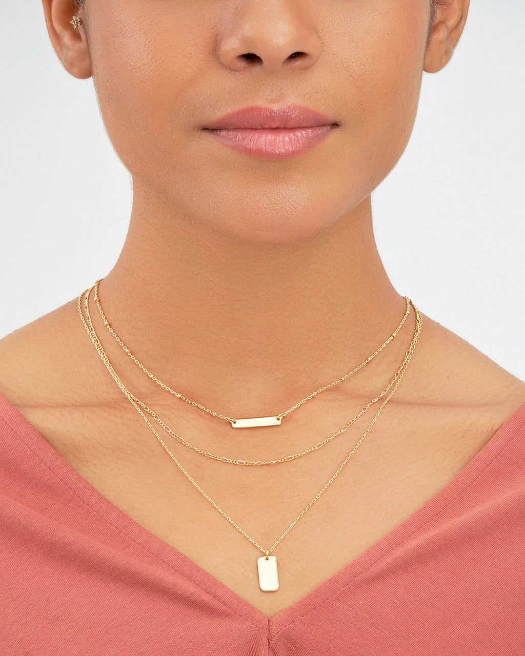 Triple Layered Bar Necklace
