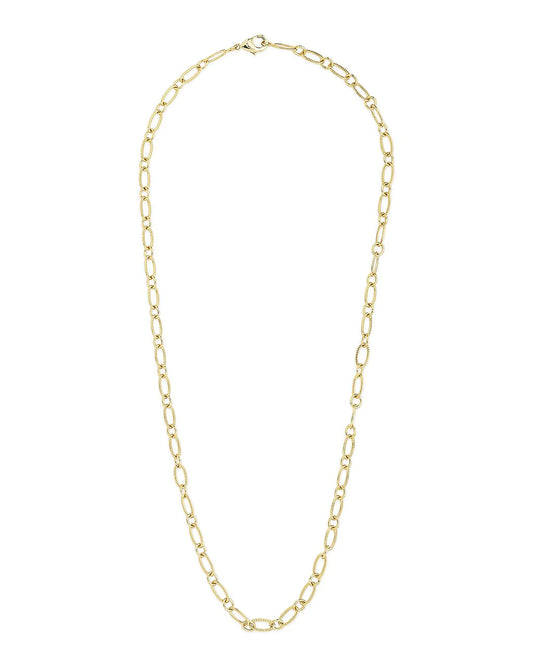 Textured Oval Link Chain Necklace