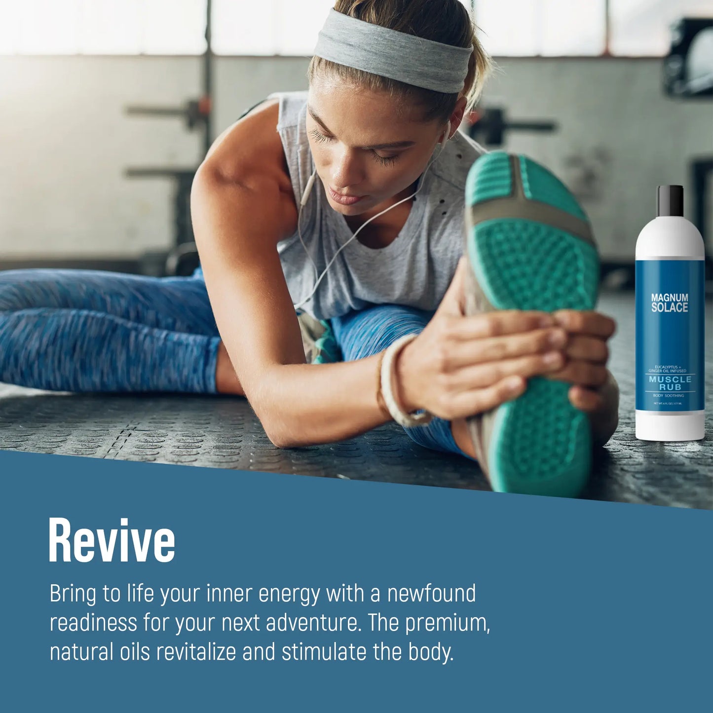 Natural Muscle Rub for Soreness, Joint Pain Relief, 6 oz