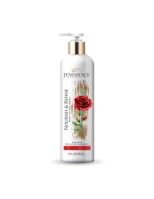 Nourish & Refine 98% Natural Therapeutic Body Lotion (Rose, Neroli, Tea Tree)