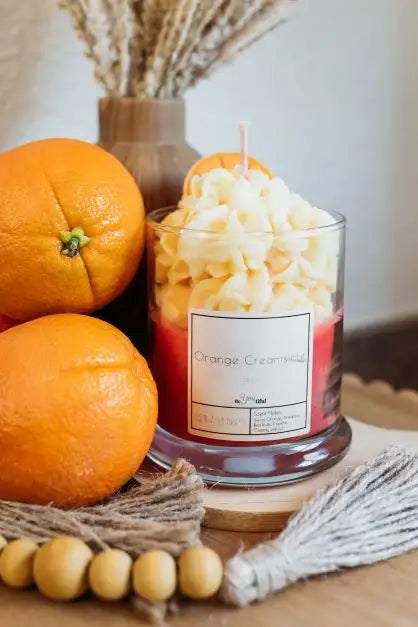 Orange Creamsicle Dessert Candle