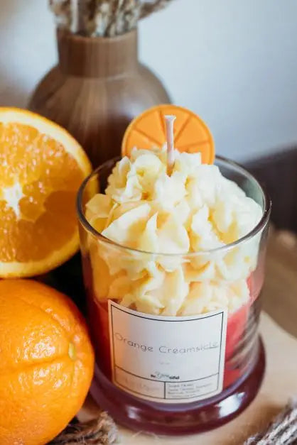 Orange Creamsicle Dessert Candle