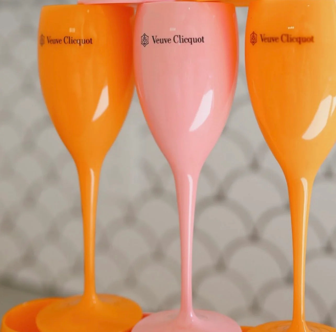 Orange or Pink Champagne Flute