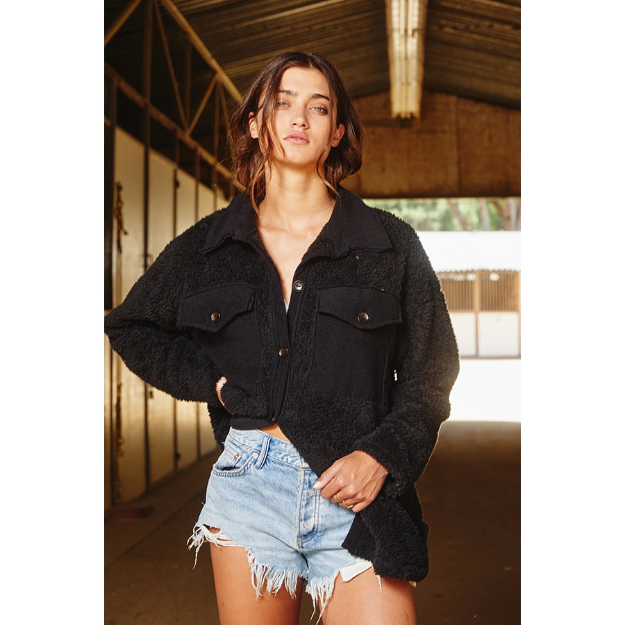 Black Teddy Shacket
