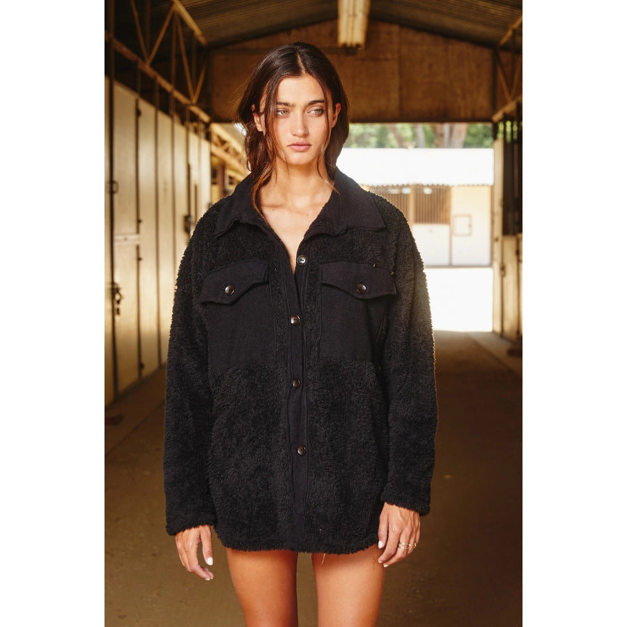 Black Teddy Shacket