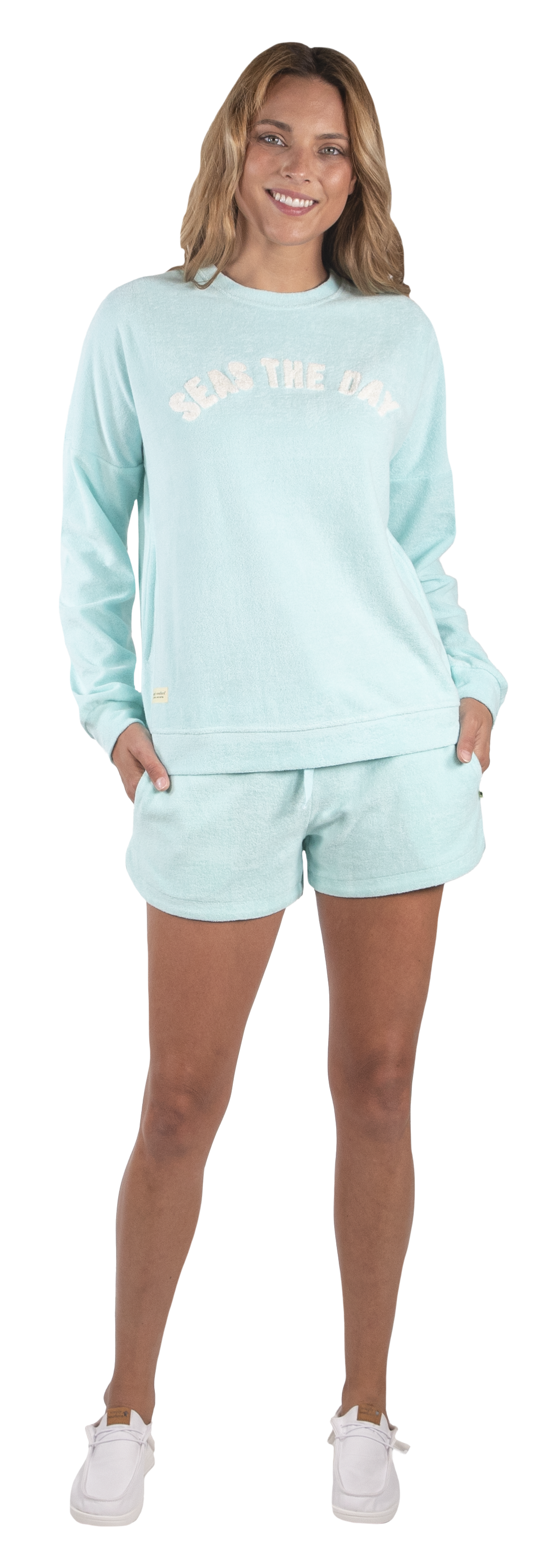 Terry Shorts in Aqua