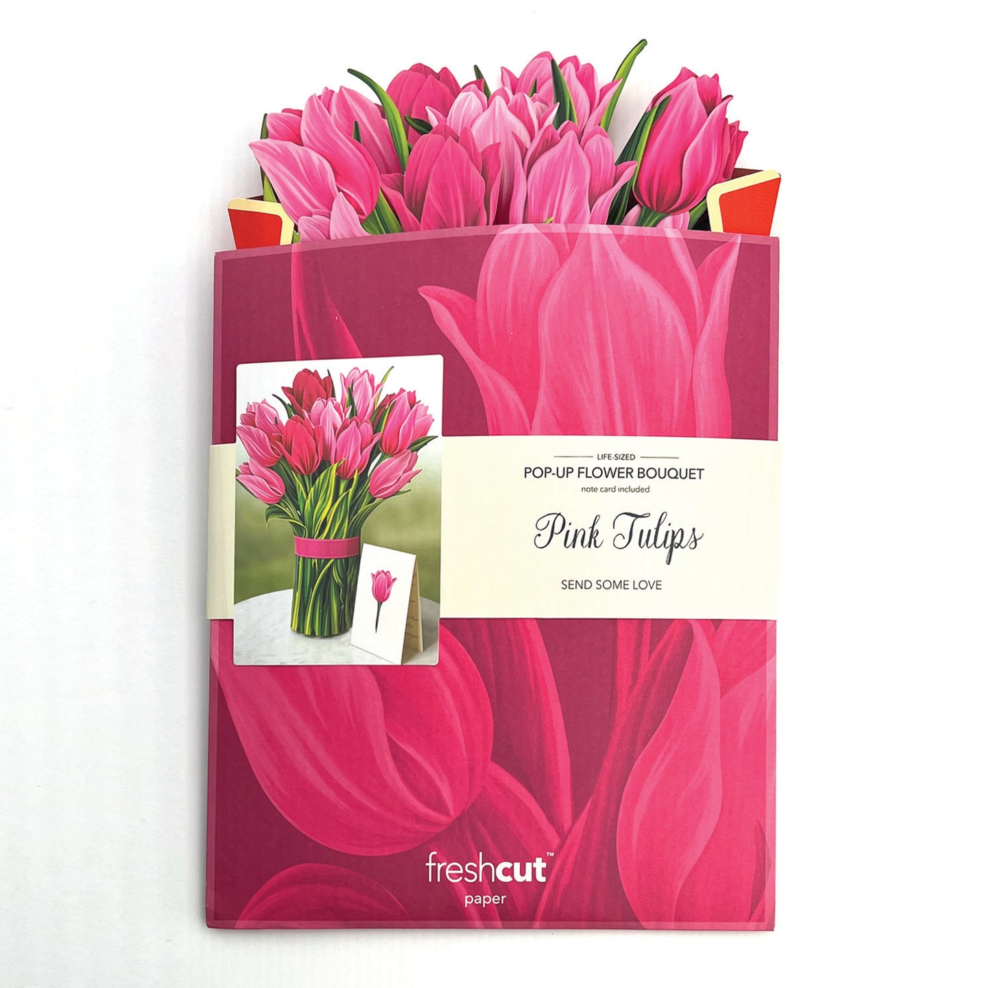 Pink Tulips Pop Up Flower Bouquet