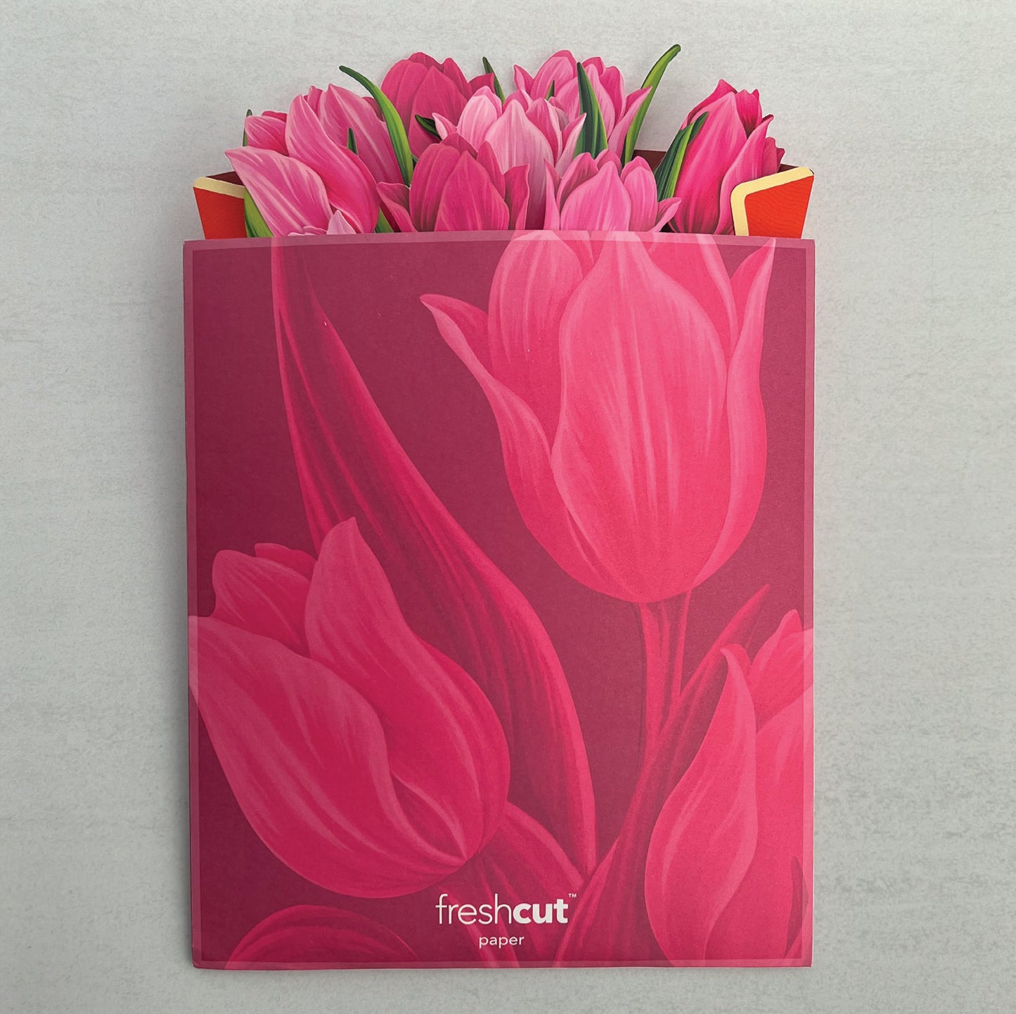 Pink Tulips Pop Up Flower Bouquet